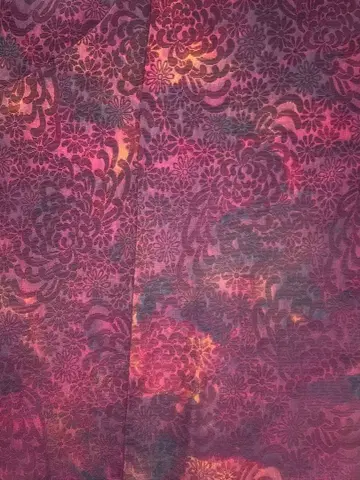 와나 벨벳 코트 도행 국화 꽃무늬