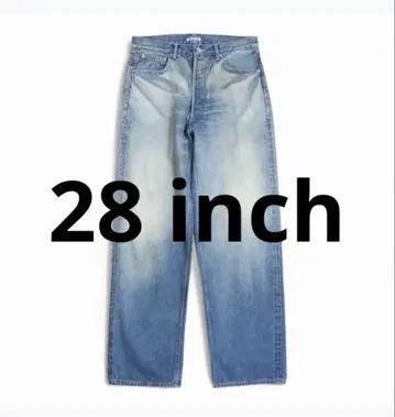 AURALEE SELVEDGE FADED DENIM WIDE PANTS