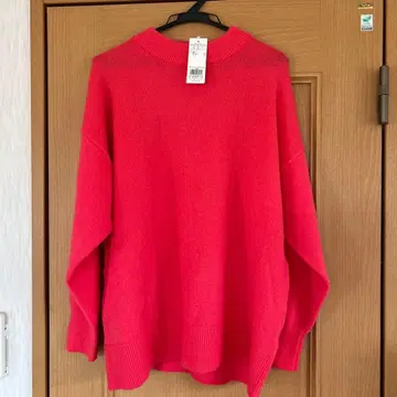 택 포함 새상품 DRESKIP 월드 스웨터 핑크