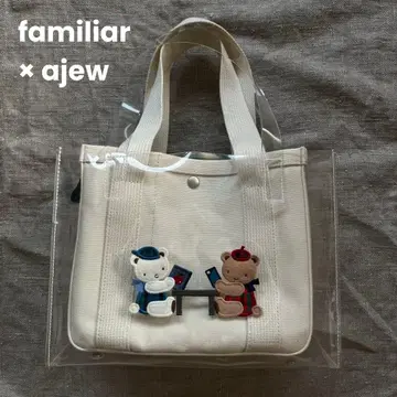 familiar ajew 콜라보 백 클리어백 bag