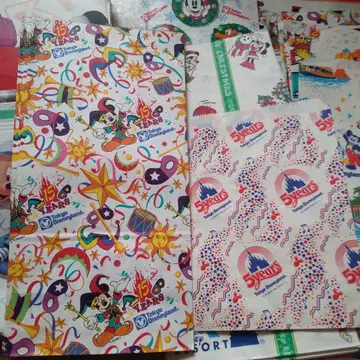 디즈니 종이 봉투 외 레트로