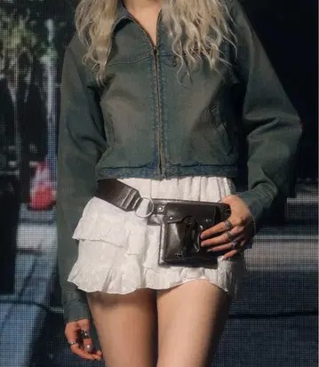 ACLENT 비대칭 코튼 미니 스커트