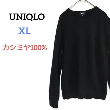 유니클로 캐시미어 100% 니트 빅 사이즈 블랙 풀오버 스웨터