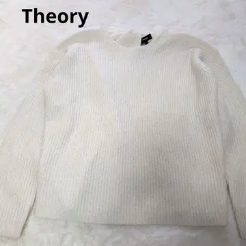 띠어리 캐시미어 니트 화이트 사이즈 S 변형 니트 등 트임