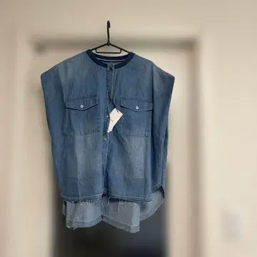 새상품 야마다야 스콧 클럽 Vin 데님 베스트 넉넉한 F 사이즈