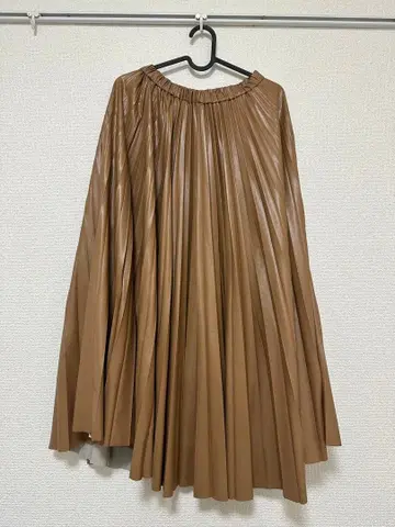 UNITED ARROWS 브라운 플리츠 스커트