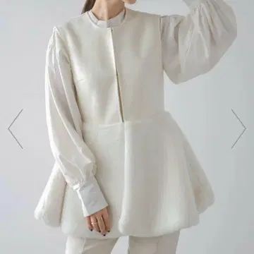 새상품 택 포함 La-gemme 라지엠 페플럼 퍼 베스트