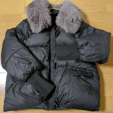 연말 세일 퍼 카라 부착 다운 자켓 LL 블랙