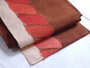 마디  나고야 오비 (추상 문양) 길이 370 순수 실크 새상품급