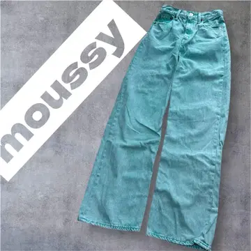 moussy 민트 그린 컬러 데님 팬츠 S 사이즈
