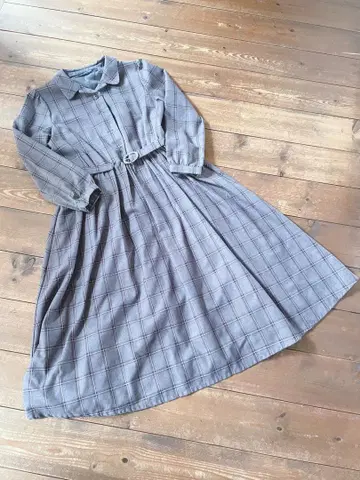 Fi.n.t 핀트 원피스 체크 그레이