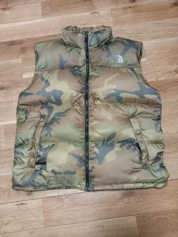 THE NORTH FACE 카모플라쥬 눕시 다운 베스트 해외 규격 XL