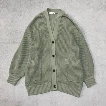 SACRA 사쿠라 새상품급 일본제 하찌 코튼 니트 가디건 그린
