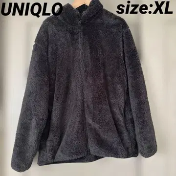 유니클로 XL 사이즈 그레이 플리스 자켓 풀 집업