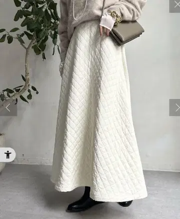 두두 퀼팅 플레어 스커트