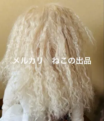 모헤어 가발 7~8인치 비스크 인형 브라이스 앤티크 빈티지