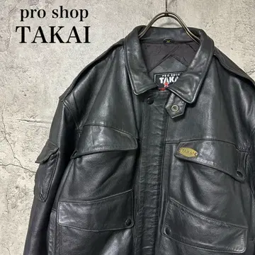 [ 초레어 ] pro shop 타카이 레이싱 자켓 가죽 새상품급 90s