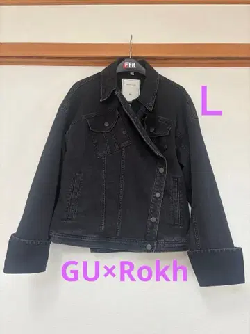 GU x Rokh 블랙 데님 자켓 L 로크