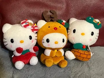 헬로키티 크리스마스 봉제 인형 세트