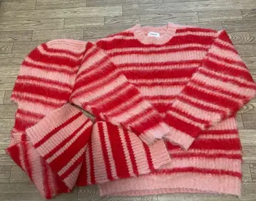 POPPY 보더 니트 후드 워머 포함