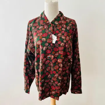 정가 28만 새상품 닥스 DAKS 올 패턴 긴팔 셔츠 그린 계열 레트로