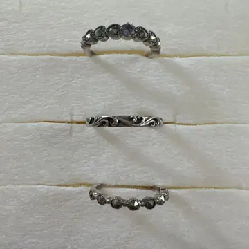 안나수이 실버 925 3개 세트 반지 각인 있음