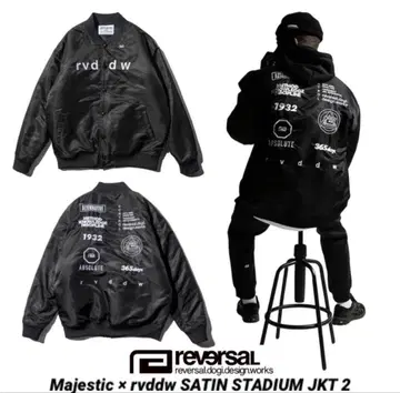 [ 새상품급 ] reversal 바시티 자켓 블랙 L