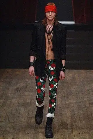 06SS 건즈기 넘버나인 스컬 로즈 레깅스 M 팬츠