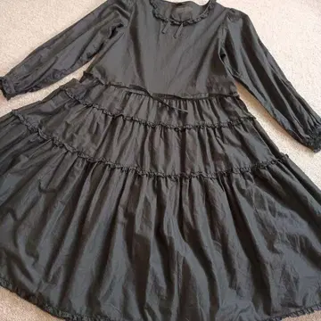 PINKHOUSE 로고 자수 티어드 롱 원피스