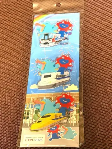 만박 미야쿠미야쿠 이코짱 랩핑 기차 아크릴 클립 세트