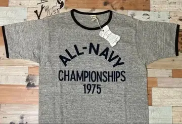 [ S ] 미사용품 웨어하우스 4059 ALL-NAVY 링거 tee