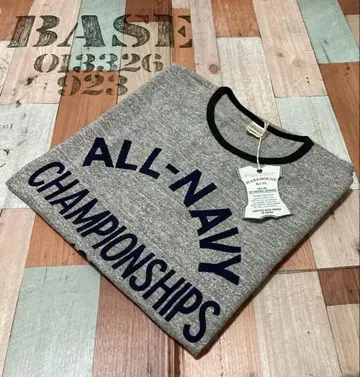 [ S ] 미사용품 웨어하우스 4059 ALL-NAVY 링거 tee