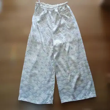 순수 실크 부채 무늬 코몬 기모노 리메이크 팬츠