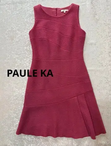 PAULE KA 슬리브리스 원피스 짙은 핑크