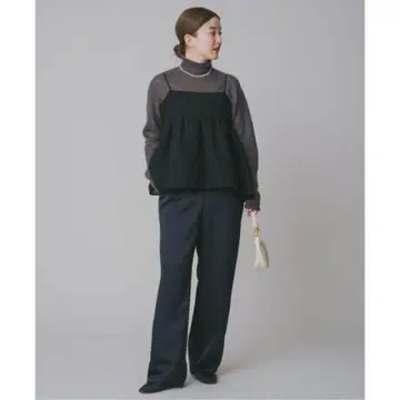 IENA 더블 새틴 릴랙스 팬츠