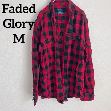 1점 Faded Glory [ M ] 체크 무늬 긴팔 셔츠