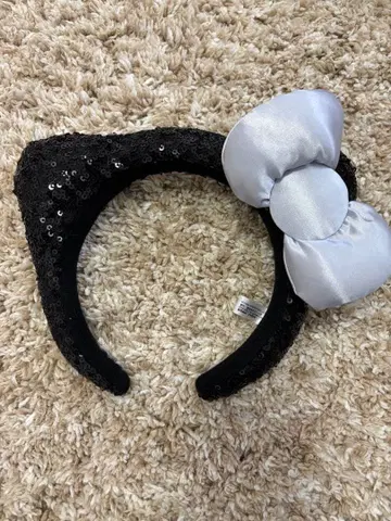 USJ 키티 고양이 귀 머리띠 실버 리본 포함 키티