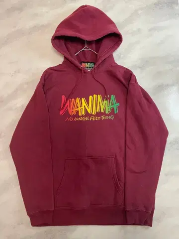 WANIMA 와니마 XL 버건디 후드티 밴딩