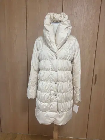 아이보리 롱 다운 자켓