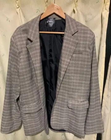 otte 루즈 라이트 체크 자켓 한국