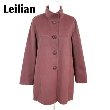 [ 새상품급 ] Leilian 캐시미어100 하이넥 코트 9 더스티 핑크