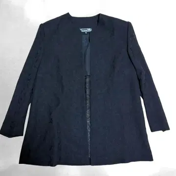 [ 새상품급 ] 일본제 로즈 패턴 블랙 노카라 오픈 프론트 자켓