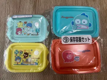 산리오 캐릭터 후드 컨테이너 세트 한교동 보존 용기 세트