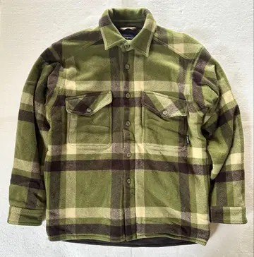 파타고니아 앨더 셔츠 자켓 녹차 체크 플란넬 & 안감 플리스 S~M