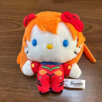 에반게리온 헬로키티 봉제 인형 아스카