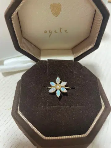 [cloche] [15호] 꽃 모티브 오팔 다이아몬드 반지