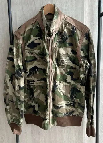 [ 새상품, 택 포함 ] AVIREX 이지 스텐실 자켓 밀리터리 블루종