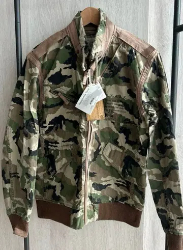 [ 새상품, 택 포함 ] AVIREX 이지 스텐실 자켓 밀리터리 블루종