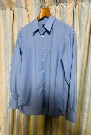 워셔블 트로 저스트 루즈 셔츠 그린 라벨 블루 S 사이즈