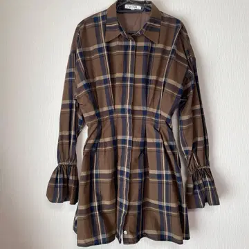 마우지 체크 원피스